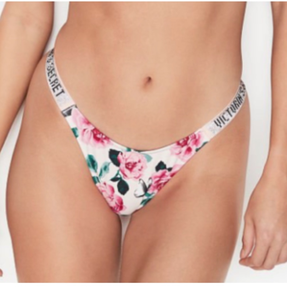 FIRM PRICE NWT Victoria's Secret Shine Strap Brazilian Bikini Swim Bottom